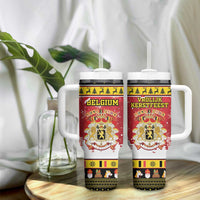 Belgium Christmas Tumbler With Handle Coat Of Arms Vrolijk Kerstfeest - Wonder Print Shop