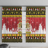 Belgium Christmas Window Curtain Coat Of Arms Vrolijk Kerstfeest - Wonder Print Shop