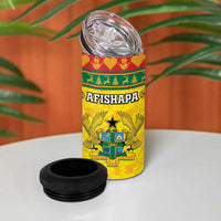 Ghana Christmas 4 in 1 Can Cooler Tumbler Coat Of Arms Afishapa - Wonder Print Shop