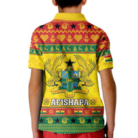 Ghana Christmas Kid Polo Shirt Coat Of Arms Afishapa - Wonder Print Shop