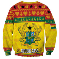 Ghana Christmas Sweatshirt Coat Of Arms Afishapa - Wonder Print Shop