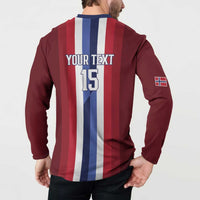 Custom Norway Football 2026 Button Sweatshirt Road To Champions - Wonder Print Shop