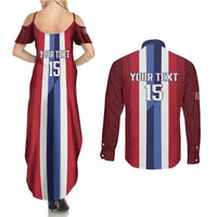 Custom Norway Football 2026 Couples Matching Summer Maxi Dress and Long Sleeve Button Shirt Road To Champions - Wonder Print Shop