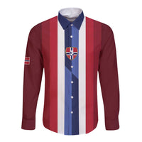 Custom Norway Football 2026 Long Sleeve Button Shirt Road To Champions - Wonder Print Shop
