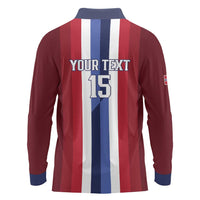 Custom Norway Football 2026 Long Sleeve Polo Shirt Road To Champions - Wonder Print Shop