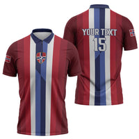 Custom Norway Football 2026 Zipper Polo Shirt Road To Champions - Wonder Print Shop