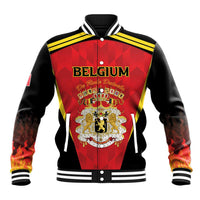 Custom Belgium Football 2026 Baseball Jacket Red Devils Pride - Wonder Print Shop
