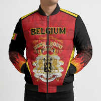 Custom Belgium Football 2026 Bomber Puffer Jacket Red Devils Pride - Wonder Print Shop