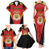 Custom Belgium Football 2026 Family Matching Tank Maxi Dress and Hawaiian Shirt Red Devils Pride - Wonder Print Shop