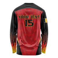 Custom Belgium Football 2026 Long Sleeve Shirt Red Devils Pride - Wonder Print Shop