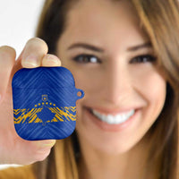 Kosovo Football 2026 AirPods Case Rising Nation Blue Gold - Wonder Print Shop