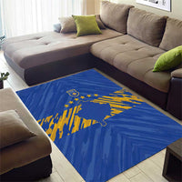 Kosovo Football 2026 Area Rug Rising Nation Blue Gold - Wonder Print Shop
