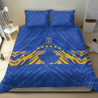 Kosovo Football 2026 Bedding Set Rising Nation Blue Gold - Wonder Print Shop