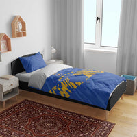 Kosovo Football 2026 Bedding Set Rising Nation Blue Gold - Wonder Print Shop