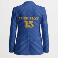 Custom Kosovo Football 2026 Blazer Rising Nation Blue Gold - Wonder Print Shop