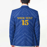 Custom Kosovo Football 2026 Blazer Rising Nation Blue Gold - Wonder Print Shop
