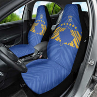 Kosovo Football 2026 Car Seat Cover Rising Nation Blue Gold - Wonder Print Shop