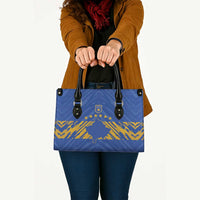 Kosovo Football 2026 Leather Bag Rising Nation Blue Gold - Wonder Print Shop