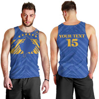 Custom Kosovo Football 2026 Men Tank Top Rising Nation Blue Gold - Wonder Print Shop