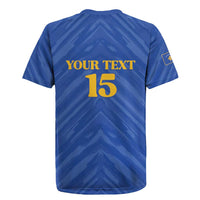 Custom Kosovo Football 2026 Rugby Jersey Rising Nation Blue Gold - Wonder Print Shop