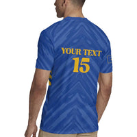 Custom Kosovo Football 2026 Rugby Jersey Rising Nation Blue Gold - Wonder Print Shop