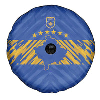 Kosovo Football 2026 Spare Tire Cover Rising Nation Blue Gold - Wonder Print Shop