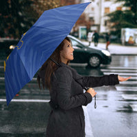 Kosovo Football 2026 Umbrella Rising Nation Blue Gold - Wonder Print Shop