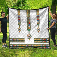 Ethiopian Traditional Habesha Costume Quilt Cross With Tilet Pattern
