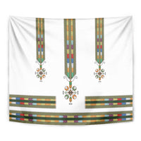 Ethiopian Traditional Habesha Costume Tapestry Cross With Tilet Pattern