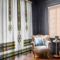 Ethiopian Traditional Habesha Costume Window Curtain Cross With Tilet Pattern