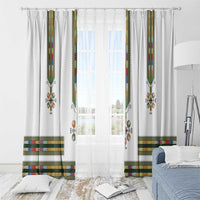 Ethiopian Traditional Habesha Costume Window Curtain Cross With Tilet Pattern