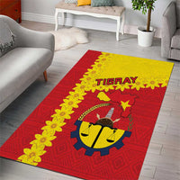 Tigray Region Area Rug Tigray Emblem With Flag Map