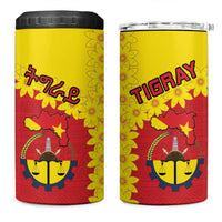 Tigray Region 4 in 1 Can Cooler Tumbler Tigray Emblem With Flag Map