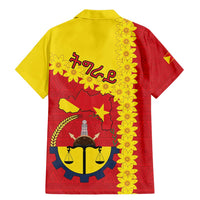 Tigray Region Family Matching Mermaid Dress and Hawaiian Shirt Tigray Emblem With Flag Map