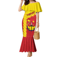 Tigray Region Family Matching Mermaid Dress and Hawaiian Shirt Tigray Emblem With Flag Map
