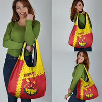 Tigray Region Grocery Bag Tigray Emblem With Flag Map
