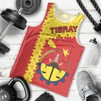 Tigray Region Men Tank Top Tigray Emblem With Flag Map