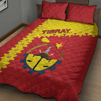Tigray Region Quilt Bed Set Tigray Emblem With Flag Map