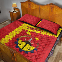 Tigray Region Quilt Bed Set Tigray Emblem With Flag Map