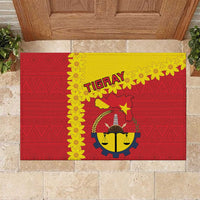 Tigray Region Rubber Doormat Tigray Emblem With Flag Map