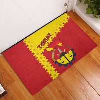 Tigray Region Rubber Doormat Tigray Emblem With Flag Map