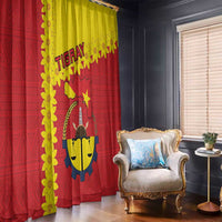 Tigray Region Window Curtain Tigray Emblem With Flag Map