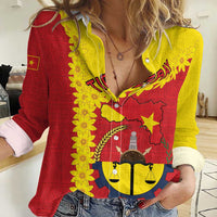 Tigray Region Women Casual Shirt Tigray Emblem With Flag Map