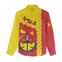 Tigray Region Women Casual Shirt Tigray Emblem With Flag Map