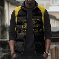 Personalized Buffalo Soldiers Sleeveless Puffer Jacket 9th & 10th Cavalry Regiment
