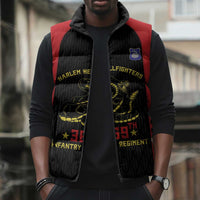 Personalized Harlem Hellfighters Sleeveless Puffer Jacket 369th Infantry Regiment Legacy