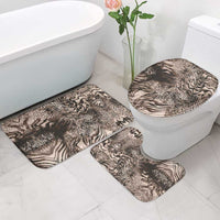 African Safari Zebra Leopard Swirl Pattern Bathroom Set