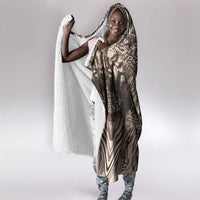 African Safari Zebra Leopard Swirl Pattern Hooded Blanket