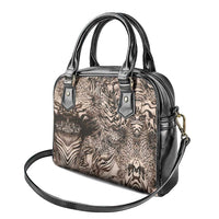 African Safari Zebra Leopard Swirl Pattern Shoulder Handbag