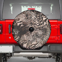African Safari Zebra Leopard Swirl Pattern Spare Tire Cover